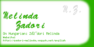 melinda zadori business card